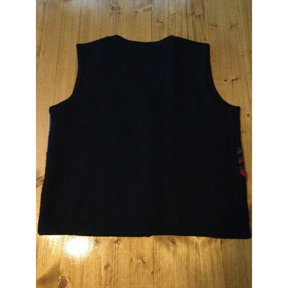 Vintage Telluride Womens Wool Holiday Vest Festive Embroidery M 3D Knit Patchwor - Picture 6 of 8